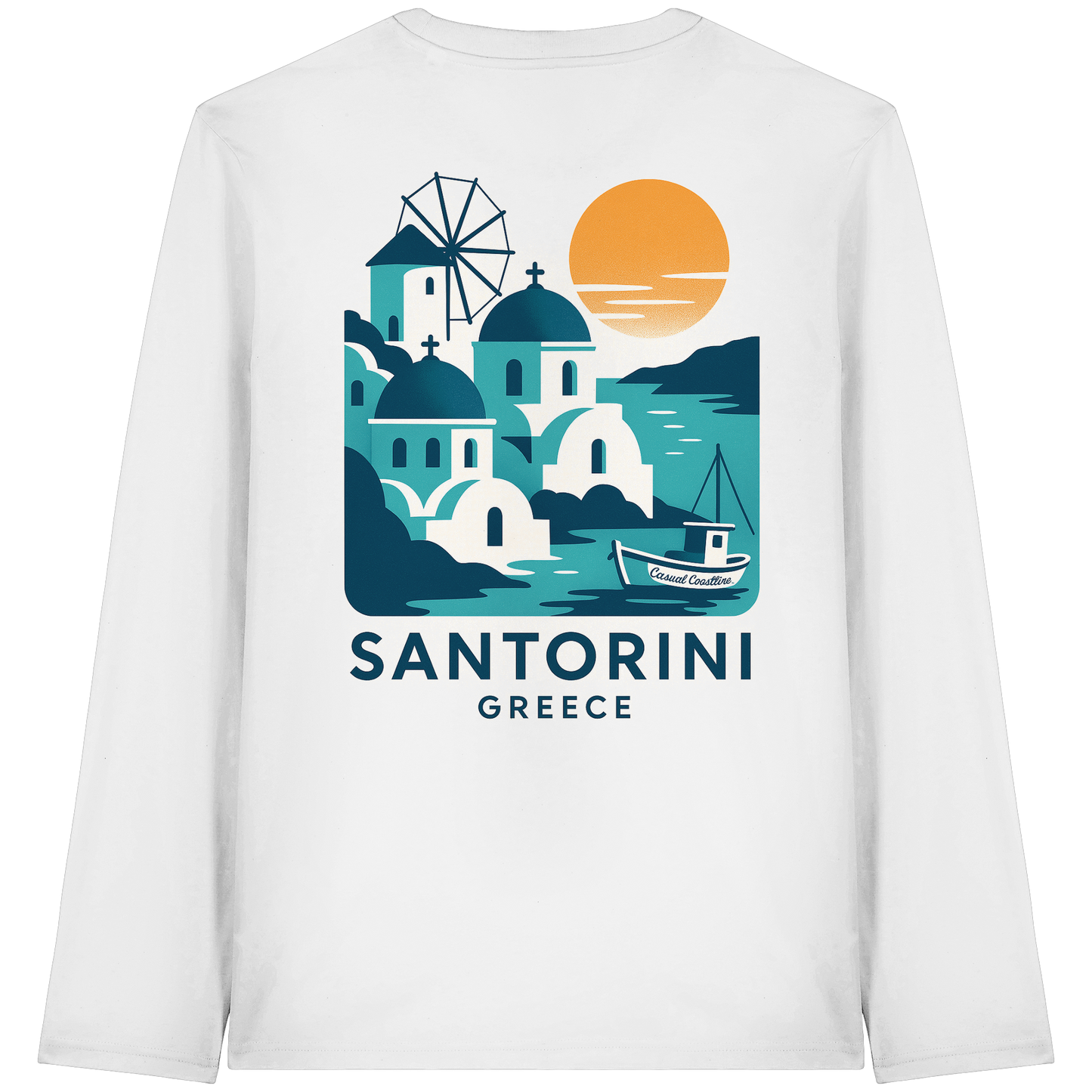 Destination Santorini - Organic Longsleeve T-Shirt