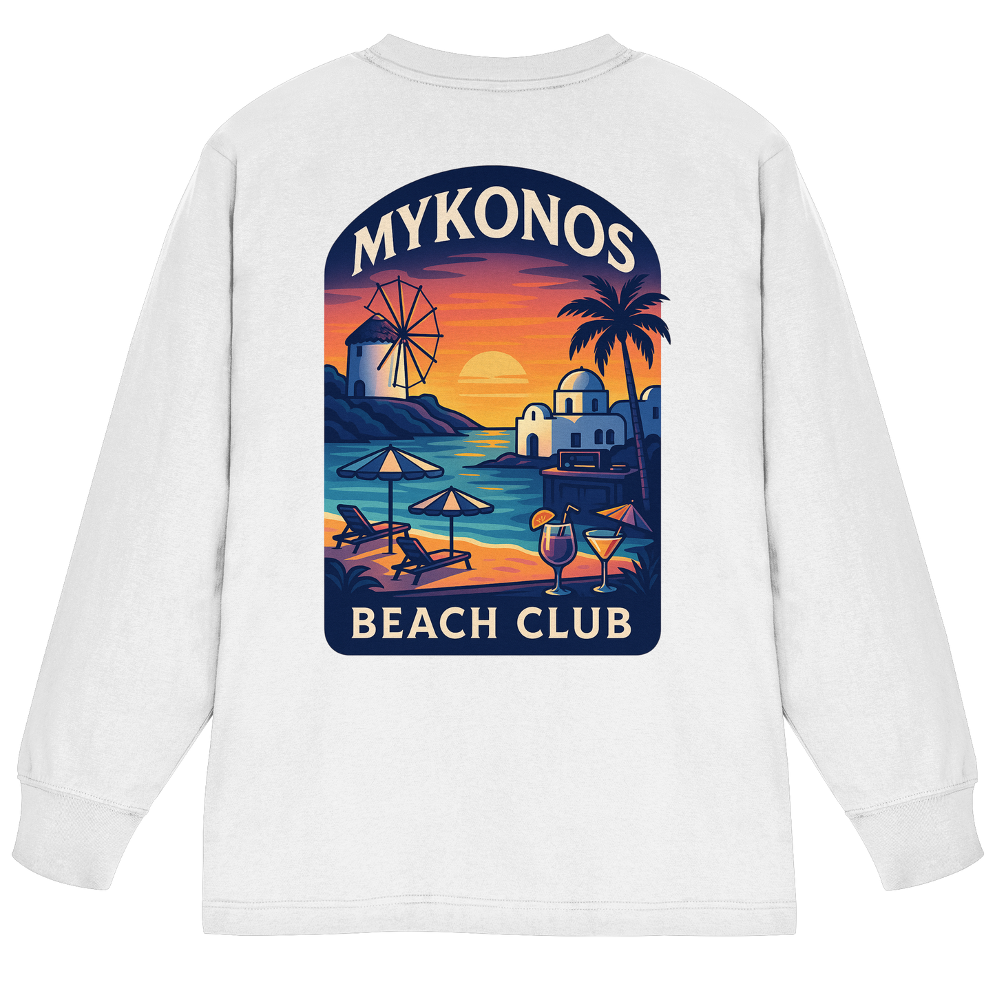 Destination Mykonos - Organic Heavy Oversized Longsleeve T-Shirt