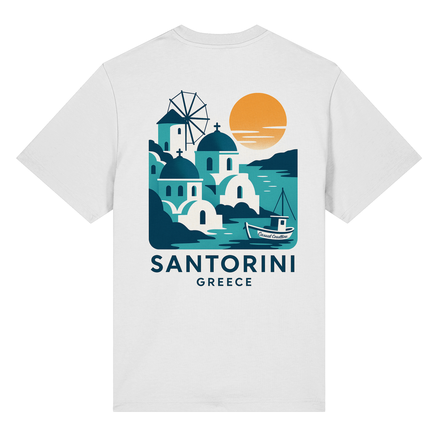 Destination Santorini - Organic Heavy T-Shirt
